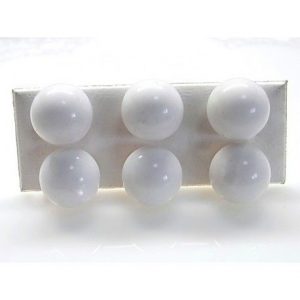 Pendientes de Bola blanca 12mm
