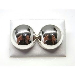 Pendientes de plata. Media bola de plata 20mm.