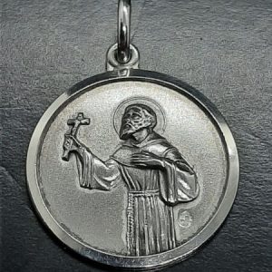 Colgante de plata. Medalla de San Antonio circulo 20mm.