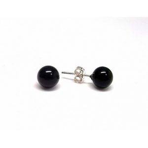 Pendientes de Bola Gris 7mm.