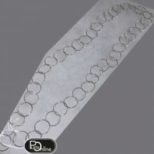 Collar de Plata. 30cm. 43 aros de 18mm. 60cm