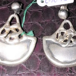 Pendientes de Plata cesta étnica 28mm x 35mm