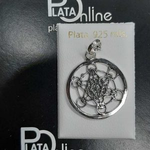 Colgante de plata EL CUBO de METATRÓN 2,3cm