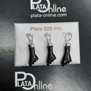 Colgante de plata FIGA con AZABACHE 1,5cm