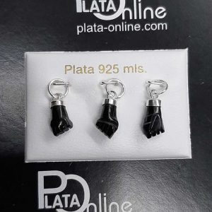 Colgante de plata FIGA con AZABACHE 1cm