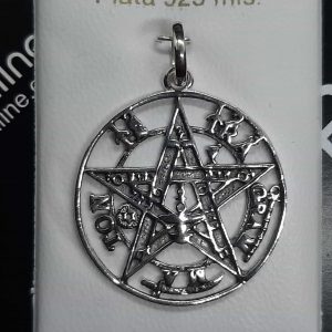 Colgante de plata TETRAGRAMATÓN 2,8cm